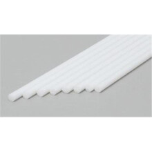 EverGreen EVG221 0.47 in. Styrene Round Rod Railroad Scratch Building Supply, White
