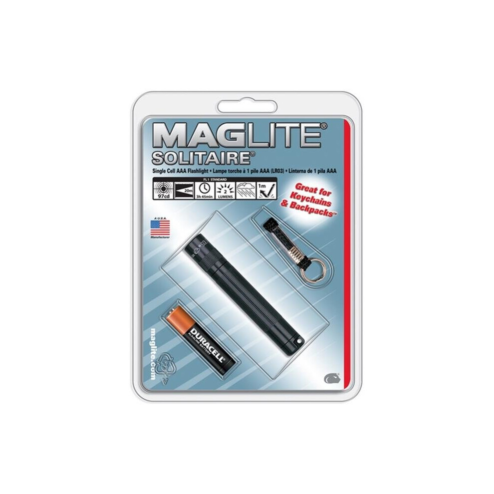 Maglite K3A986 Solitaire AAA Hang Pack, Purple