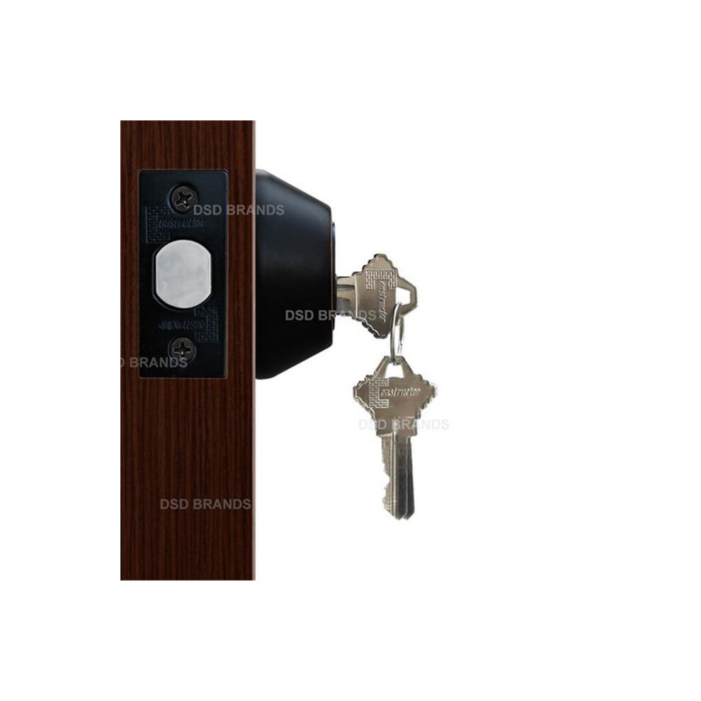 Constructor Deadbolt Door Lock Set With Single Cylinder, Oil Rubbed Bronze 840175102914