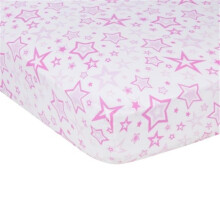 MiracleWare 6845 Pink Stars Muslin Crib Sheet