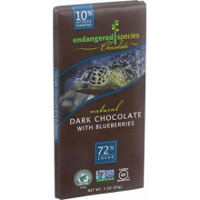 Endangered Species Chocolate, Üppige Blaubeeren + Dunkle Schokolade, 72 % Kakao, 3 oz (85 g)
