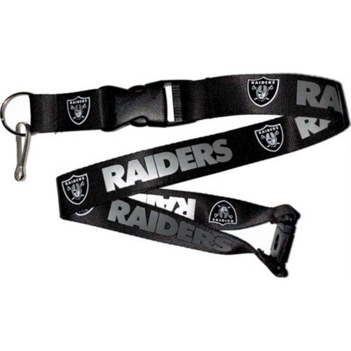 Oakland Raiders Teamlogo Lanyard (Zwart)