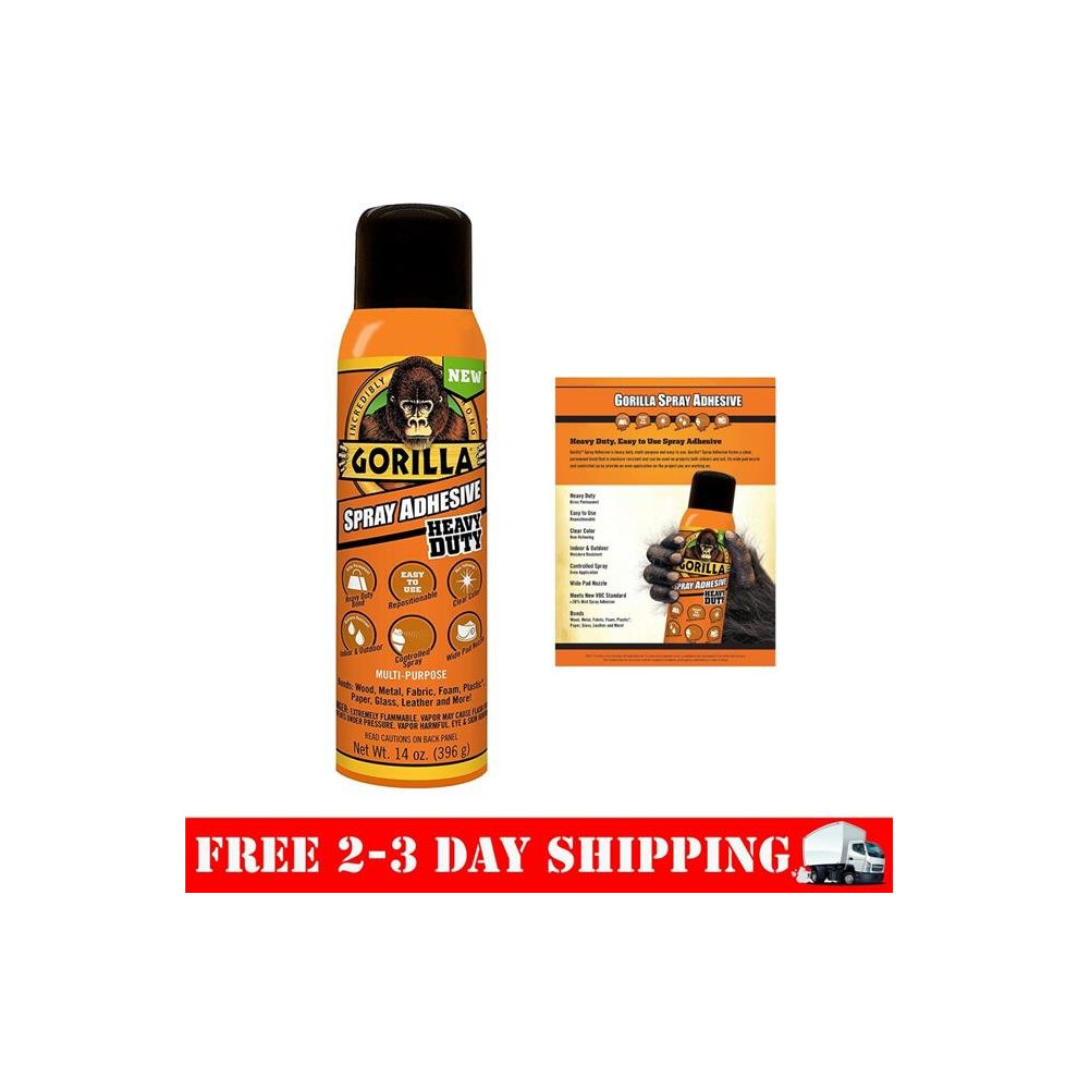 Gorilla 6301502 14 oz Spray Adhesive - Pack of 6