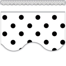 Risorse create dall'insegnante Pois neri su bordo smerlato bianco (5593)