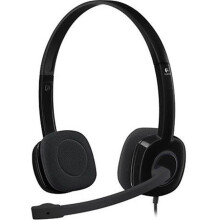 Logitech ZM6197 3.5mm H151 Stereo Headset, Black
