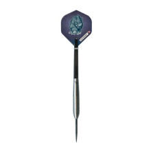 Elkadart 23-3001-25 Rhino Tungsten Steel Tip Darts, Silver with Black Knurling - 25 g