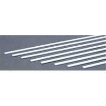 EverGreen EVG159 0.06 x 0.25 in. Styrene Strips Railroad Scratch Building Supply, White