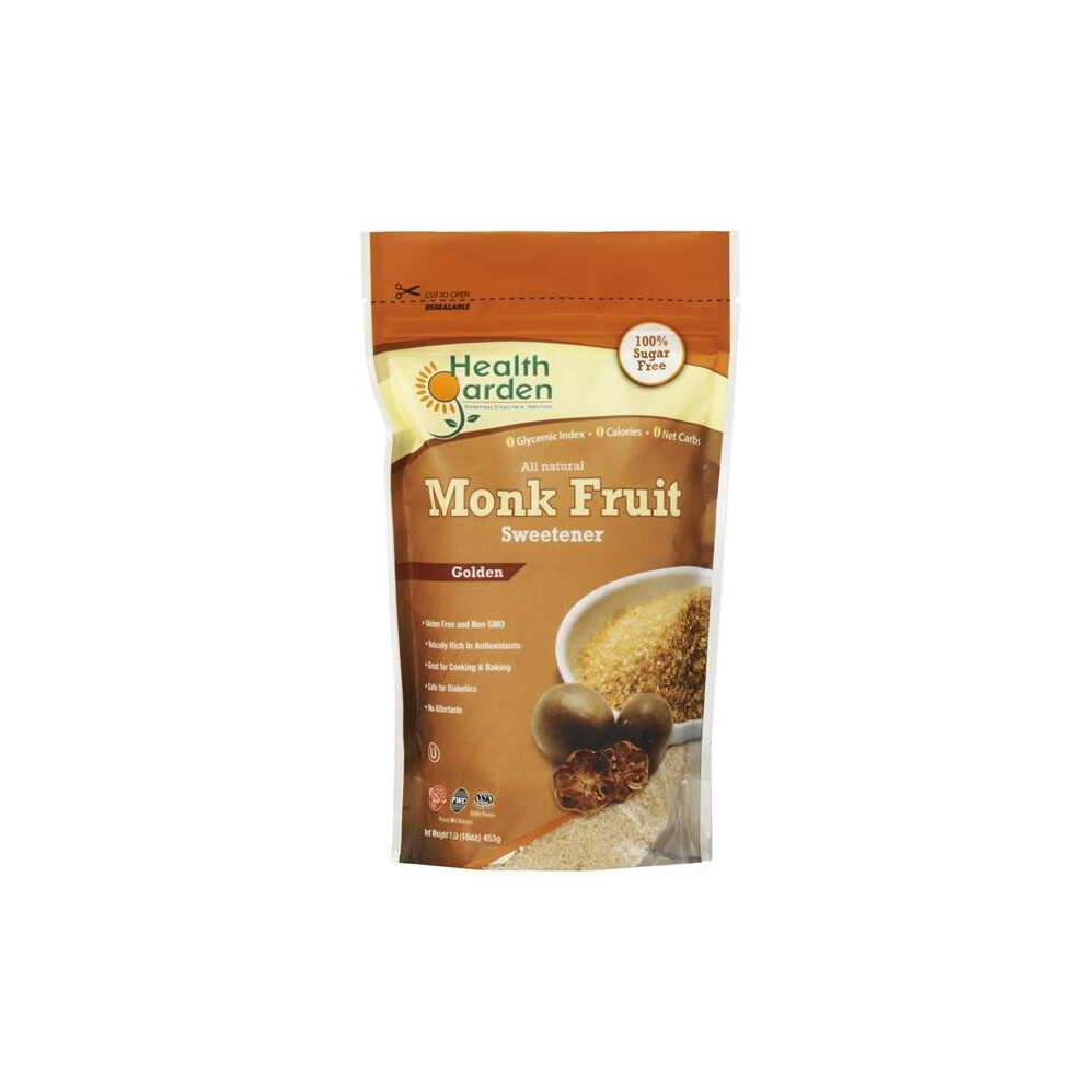 Health Garden 857722006212 Monk Fruit Golden All Natural Sweetener, 1 lbs - Pack of 6