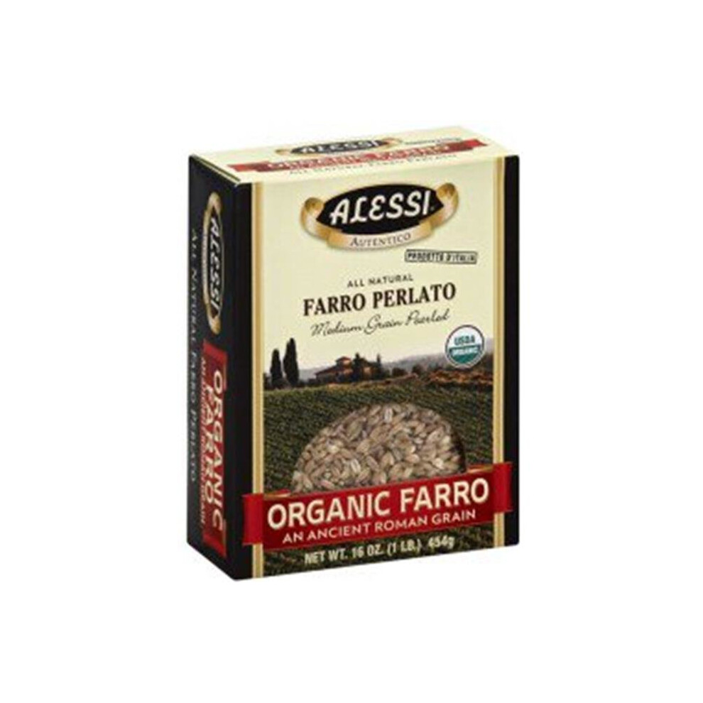 Alessi 274508 16 oz Farro Perlato, Medium Grain Pearled - Pack of 6