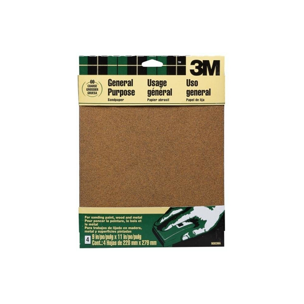 3m 9in. X 11in. Course Paint  Wood  Metal Sandpaper Sheets 9003NA