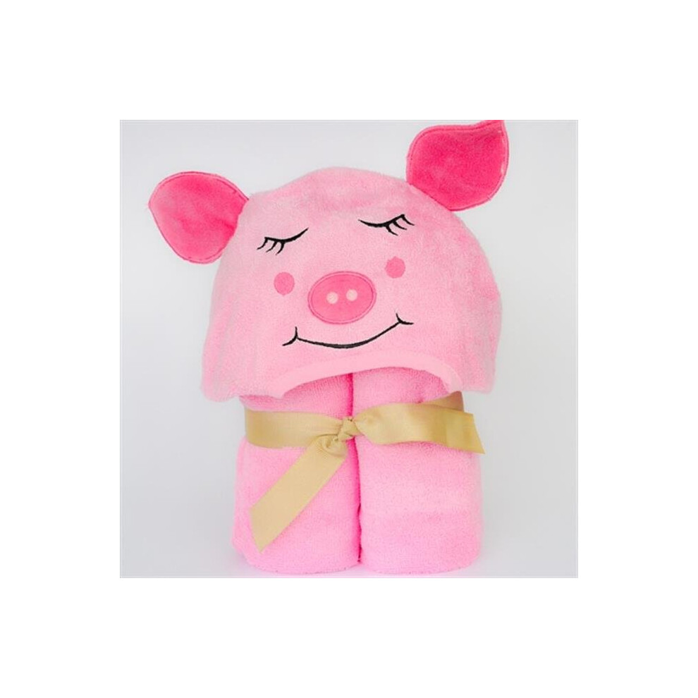 Bhtp002 Little Kid Piggy Hooded Bamboo Turkish Towel - Turquoise, 2T-5T Green Little Ashkim