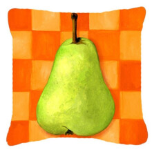 Carolines Treasures WHW0117PW1818 Pear in Orange by Ute Nuhn Canvas Decorative Pillow