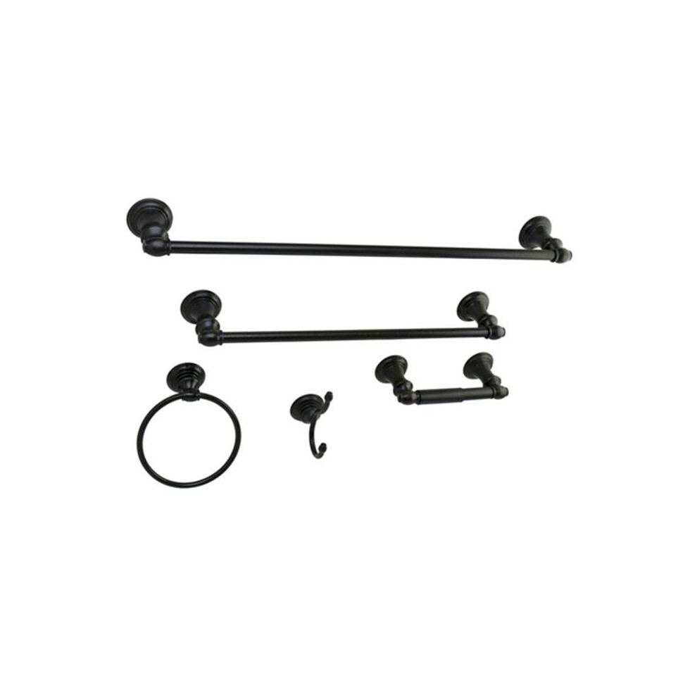 Kingston Brass BAHK2612478ORB 5 PieceProvence Collection Towel Bar Bath Hardware Set, Oil Rubbed Bronze