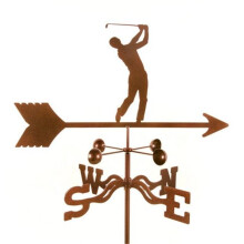 EZ Vane EZ1603-4S Male Golfer Weathervane with Four Sided Mount