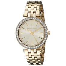 Zegarek damski Michael Kors Mini Darci, koperta i bransoleta z powłoką PVD w kolorze złotym, złota tarcza MK3365