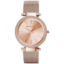 Michael Kors Darci Damenuhr Rose Gold PVD Mesh-Armband Gold Zifferblatt MK3369