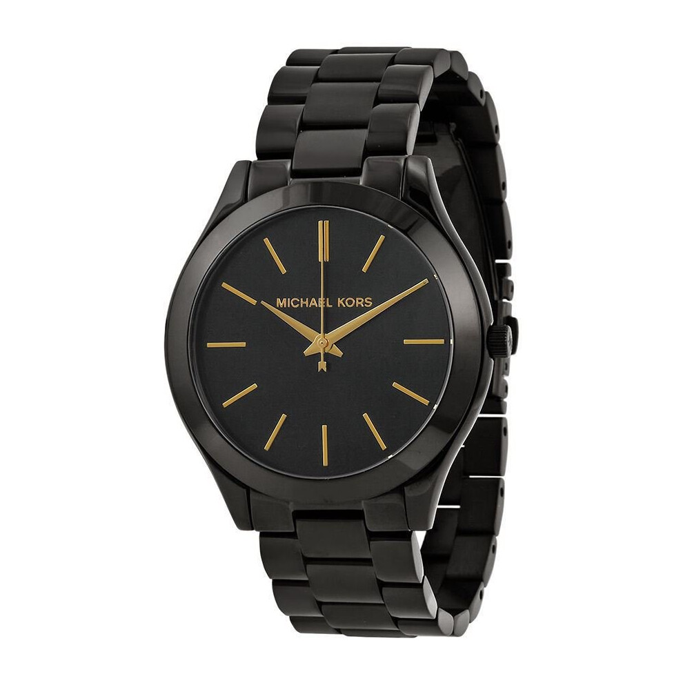 Michael Kors Slim Runway Ladies Watch Ion Bracelet Dial Mk3221 Black