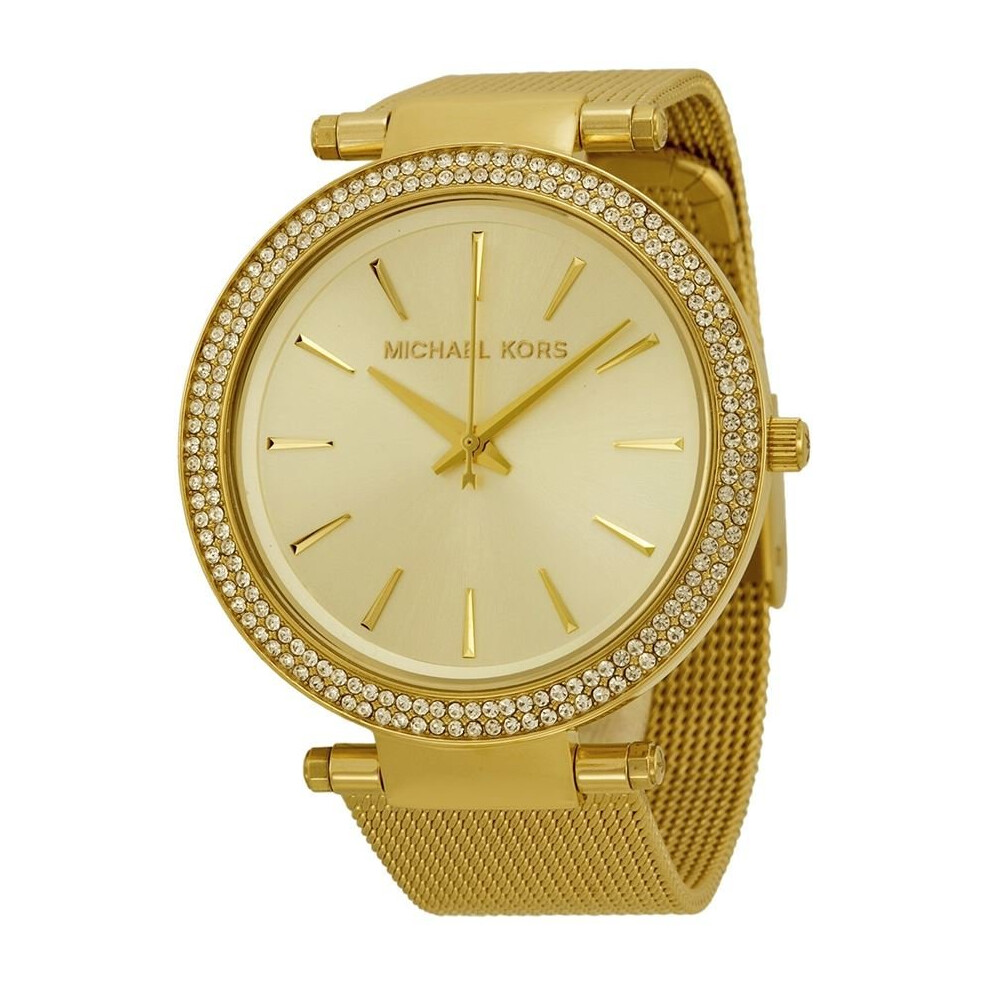 Michael Kors Darci Ladies Watch Gold PVD Mesh Bracelet Gold Dial MK3368