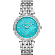 Michael Kors Ladies Darci Capri Watch Stainless Steel Turquoise Dial MK3515