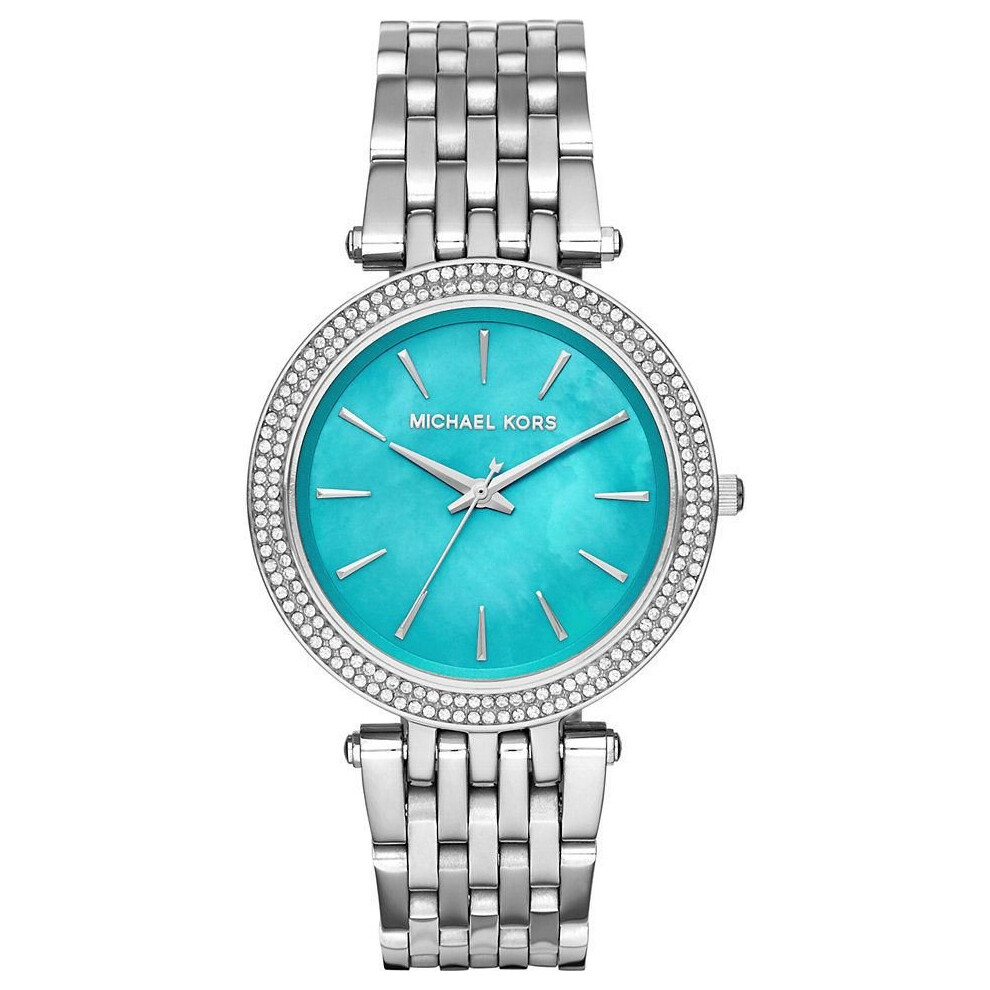 Michael Kors Ladies Darci Capri Watch Stainless Steel Turquoise Dial MK3515