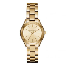 Michael Kors Analog Casual Armbanduhr Mini Slim Start- und Landebahn Gold MK3512