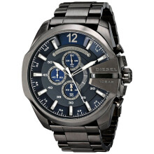 Diesel Mens Oversize Mega Chief Chronograph Watch Black Strap DZ4329
