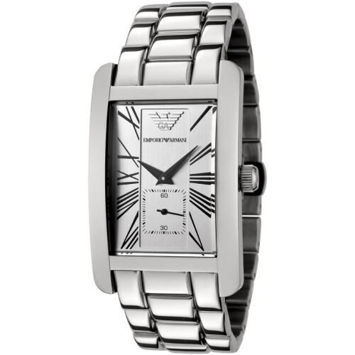 Orologio Emporio Armani Uomo Bracciale in acciaio inossidabile Quadrante argento AR0145