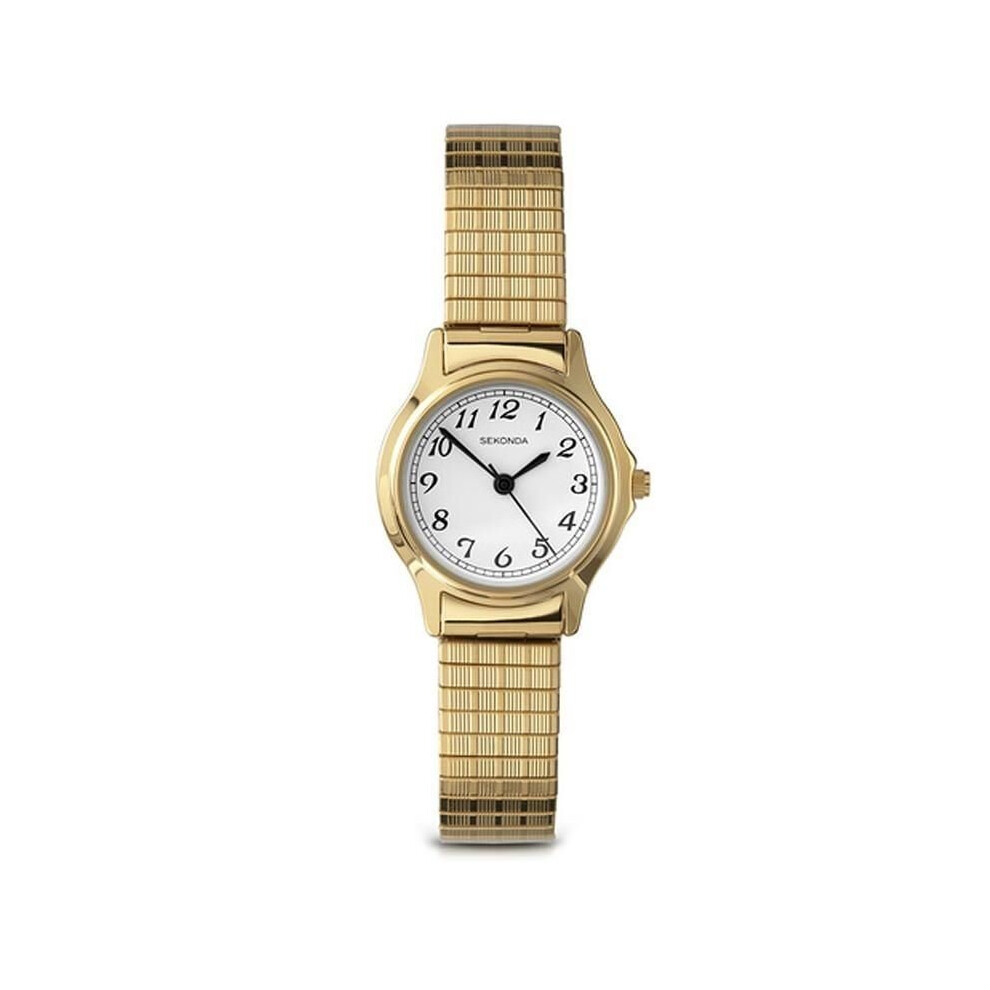 Sekonda Ladies Watch Gold Stainless Steel Bracelet White Dial 4134B