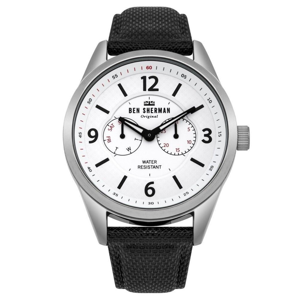Ben Sherman Mens Multi Dial Quartz Watch With Nylon Strap Wb069wb Brown
