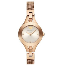 Emporio Armani Reloj de Señora Pulsera de Malla de Oro Rosa Esfera de Oro Rosa AR7362