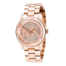 Michael Kors Runway Damenuhr Rose Gold pavé Crystal MK Zifferblatt MK5853