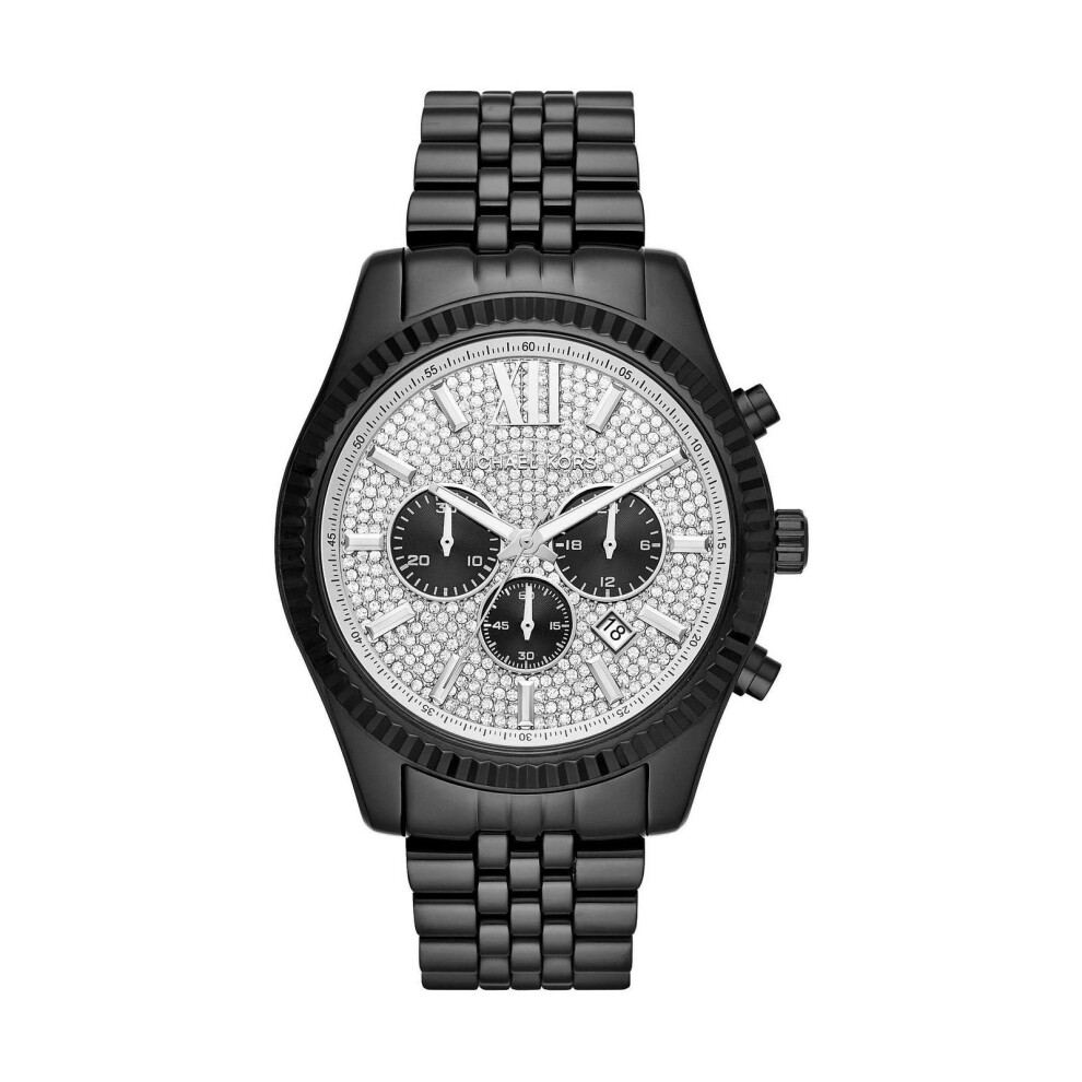 Michael Kors MK8605 Montre homme Lexington Chronographe en acier inoxydable noir