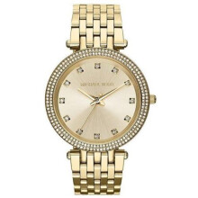 Michael Kors Dames Darci Horloge Gouden Wijzerplaat &amp; Armband Kristal Detail MK3216