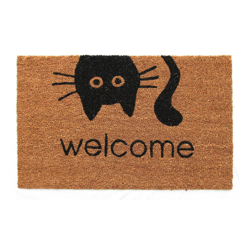 Meow Welcome Eco Friendly Natural Coir Door Mat
