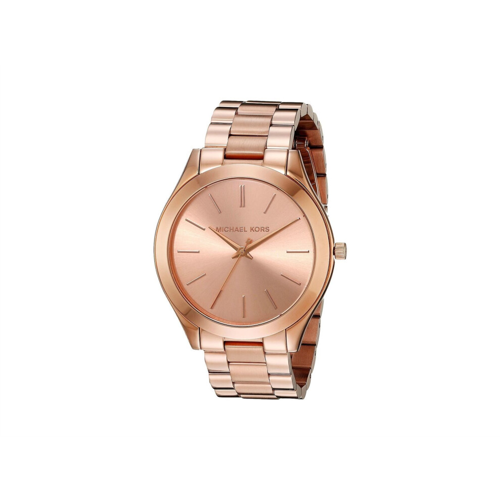 Michael Kors Slim Runway Womens Watch Stainless Steel Mineral Gold Face MK3197