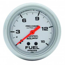 Auto Meter 4411 Ultra-Lite Fuel Pressure Gauge - 2.62 in. - 0-15 PSI