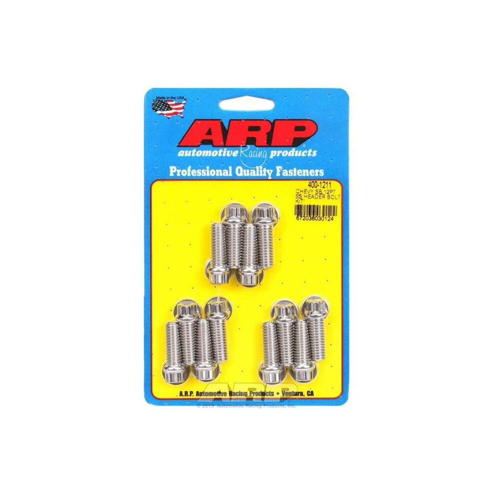Arp 400-1211 0.375 X 1 In. Uhl Stainless Steel Header Bolt Kit - Pack Of 12 672036030124