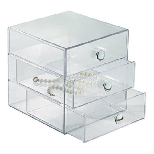 Interdesign 84697 3 Drawer Vanity Organizer - Clear