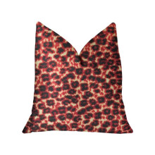 Plutus PBRA2326-2026-DP Crimson Cheetah Black & Red Luxury Throw Pillow, 20 x 26 in. Standard