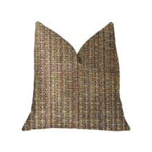 Plutus PBKR1928-2020-DP 20 x 20 in. Prismatic Luxury Double Sided Throw Pillow - Red & Brown