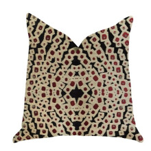 Plutus PBRA1378-2222-DP Scarlet Gem Luxury Throw Pillow in Red & Black, 22 x 22 in.