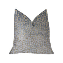 Plutus PBKR1914-2020-DP Dusky Gem Blue & Silver Luxury Throw Pillow, 20 x 20 in.