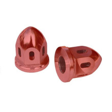 Durablue 20-1821r 2 Piece Front Spindle Nuts - Bullet Aluminum 14 x 1. 5 mm, Red Anodize