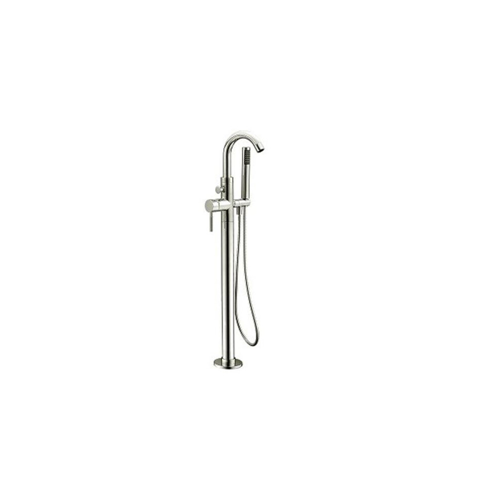 Photos - Bathtub DAWN D37 2534BN  Floor Mount Freestanding  Filler Faucet With Hand Held Shower, Lever Handle, Brushed Nickel 