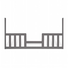 Foundation F09524-87 Toddler Gurd Rail for Traditional Crib, Cool Gray