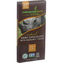 Endangered Species Chocolate Bars - Dark Chocolate - Hazelnut Toffee - 3 Ounce Bars