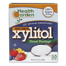 Health Garden, Vollständig natürlicher Birken-Xylitol-Süßstoff, 50 Beutel, je 0,21 Unzen (6 g)