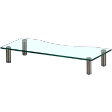 (Clear) Charles Jacobs Adjustable Monitor Stand Riser For TV PC DVD Computer Desk Screen Keyboard