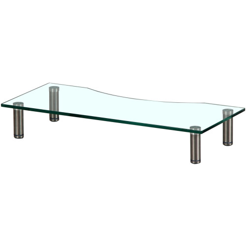 (Clear) Charles Jacobs Adjustable Monitor Stand Riser For TV PC DVD Computer Desk Screen Keyboard