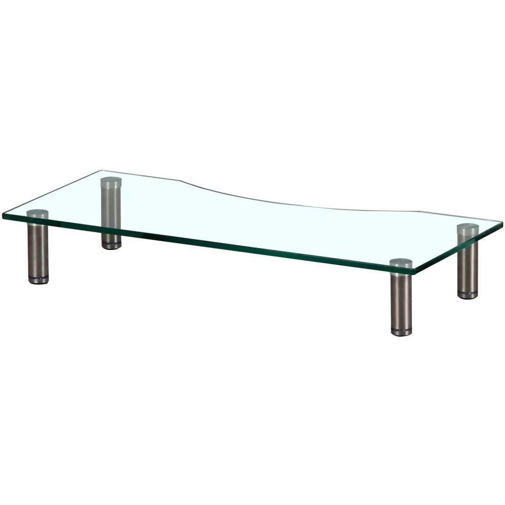(Clear) Charles Jacobs Adjustable Monitor Stand Riser For TV PC DVD Computer Desk Screen Keyboard